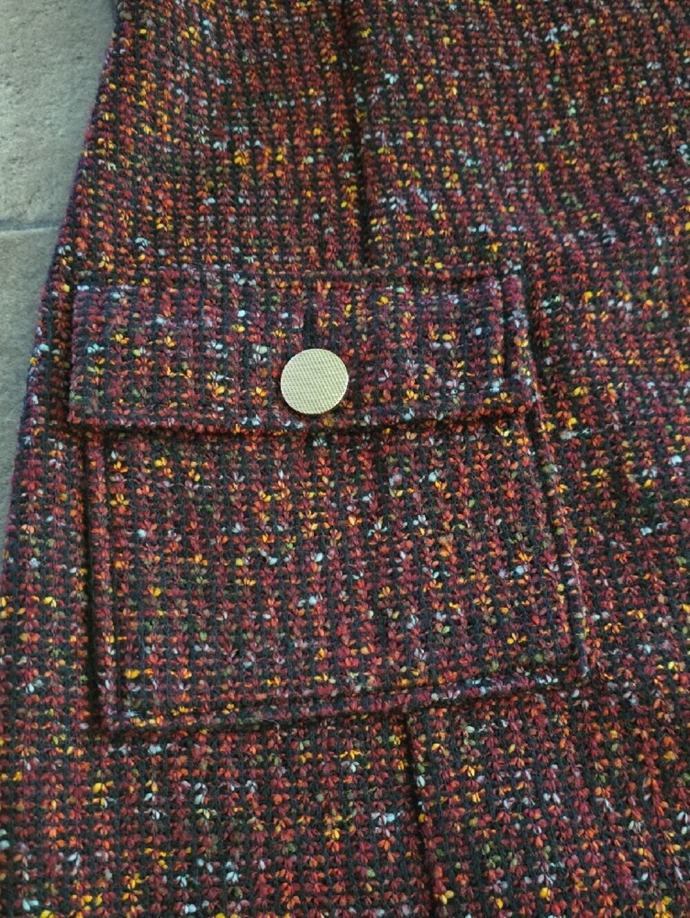 Liverpool Burgundy Tweed Mini Shift Dress - Picture 8 of 13